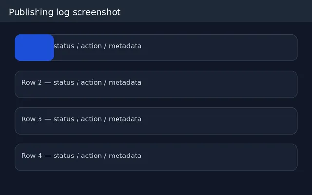 Social Publisher publishing logs and retries
