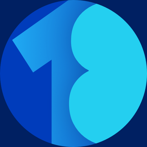 flat18 logo blue round